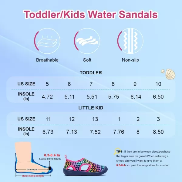 nerteo Boys Girls Cute Aquatic Water Shoes &amp; Beach, Swim, Pool, Water Park &amp; Toddler/Little Kid