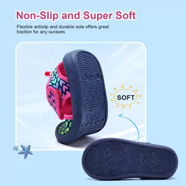 nerteo Boys Girls Cute Aquatic Water Shoes &amp; Beach, Swim, Pool, Water Park &amp; Toddler/Little Kid