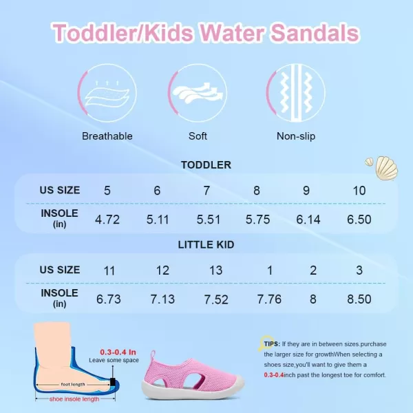 nerteo Boys Girls Cute Aquatic Water Shoes &amp; Beach, Swim, Pool, Water Park &amp; Toddler/Little Kid