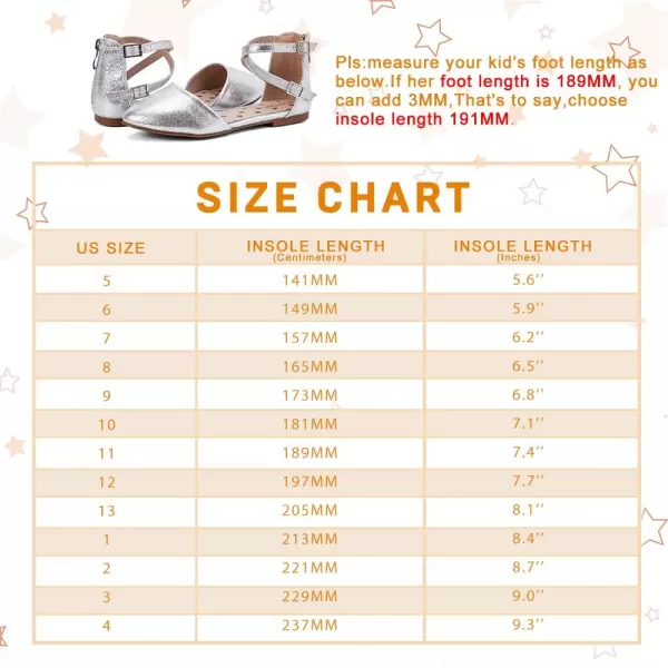 nerteo Girl's Pretty Glitter Ballet Flats Ankle Strap Dress Shoes Sandals 