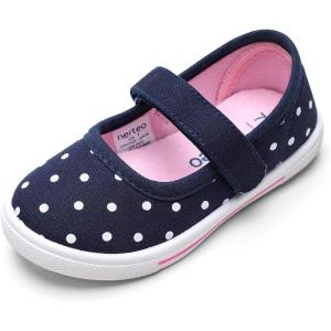 imagenerteo Toddler Shoes Girls Mary Jane Canvas Flat SneakersNavy