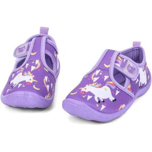 imagenerteo Boys Girls Cute Aquatic Water Shoes ampamp Beach Swim Pool Water Park ampamp ToddlerLittle KidPurpleRainbowUnicorn