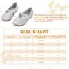 imagenerteo Girls Mary Jane Ballerina Flat Dress Shoes Little KidsBig KidSilver Glitter