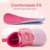 imagenerteo Toddler Wide Toe Walking Shoes Girls Barefoot Shoes Breathable Lightweight Tennis ShoesLight Pink