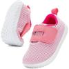 imagenerteo Toddler Wide Toe Walking Shoes Girls Barefoot Shoes Breathable Lightweight Tennis ShoesLight Pink