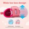 imagenerteo Toddler Wide Toe Walking Shoes Girls Barefoot Shoes Breathable Lightweight Tennis ShoesLight Pink
