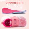 imagenerteo Toddler Wide Toe Walking Shoes Girls Barefoot Shoes Breathable Lightweight Tennis ShoesTie DyePink