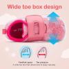 imagenerteo Toddler Wide Toe Walking Shoes Girls Barefoot Shoes Breathable Lightweight Tennis ShoesTie DyePink
