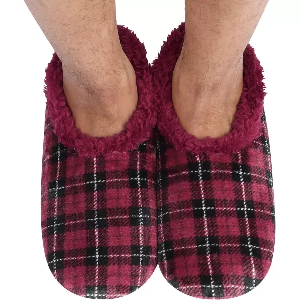Snoozies Mens Velour Plaids - Mens Slippers