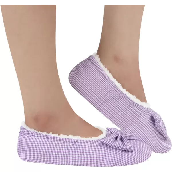 Snoozies Women's Gingham Ballerina Slippers!