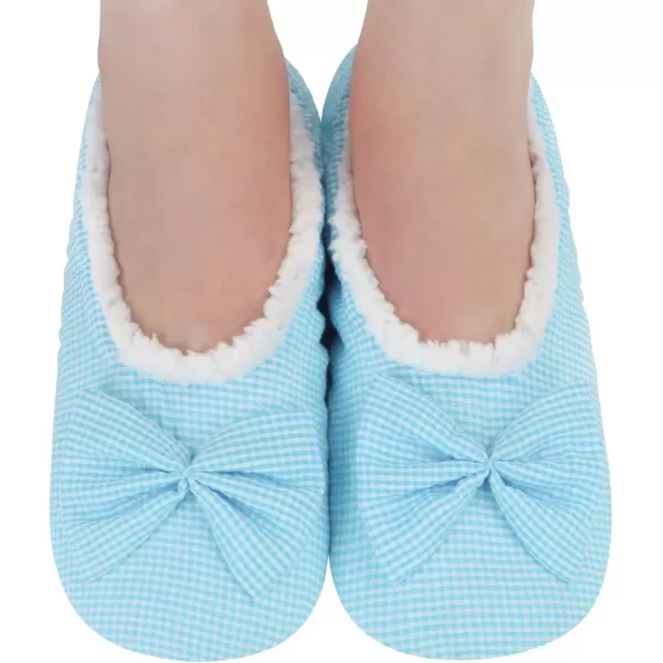 Snoozies Women's Gingham Ballerina Slippers!
