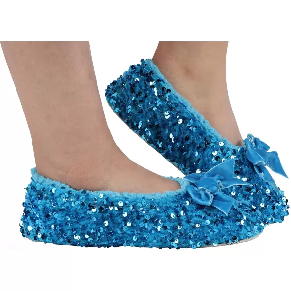 Snoozies Women's Sparkle Slipper Socks - Dazzle Bling Ballerina Style