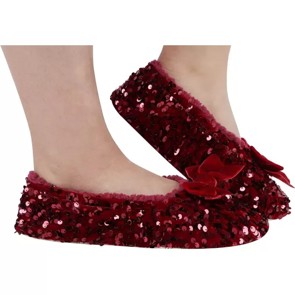 Snoozies Women's Sparkle Slipper Socks - Dazzle Bling Ballerina Style