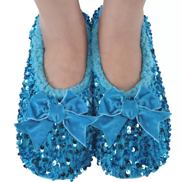 Snoozies Women's Sparkle Slipper Socks - Dazzle Bling Ballerina Style