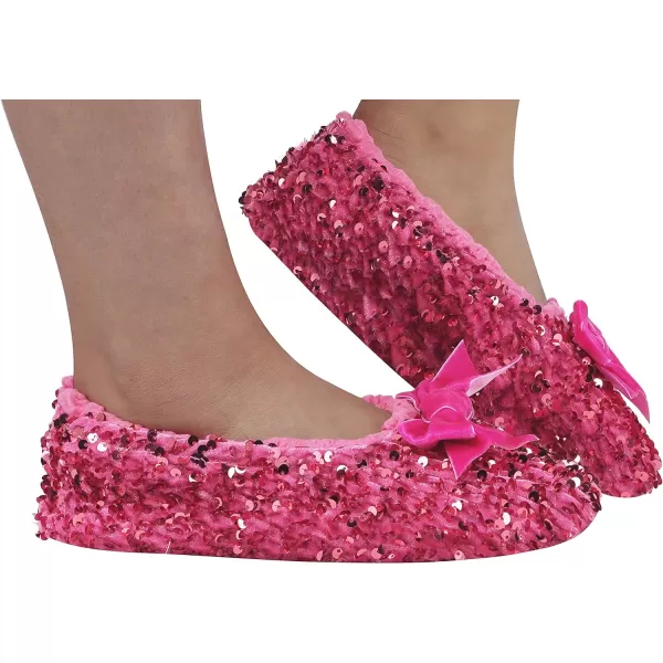 Snoozies Women's Sparkle Slipper Socks - Dazzle Bling Ballerina Style
