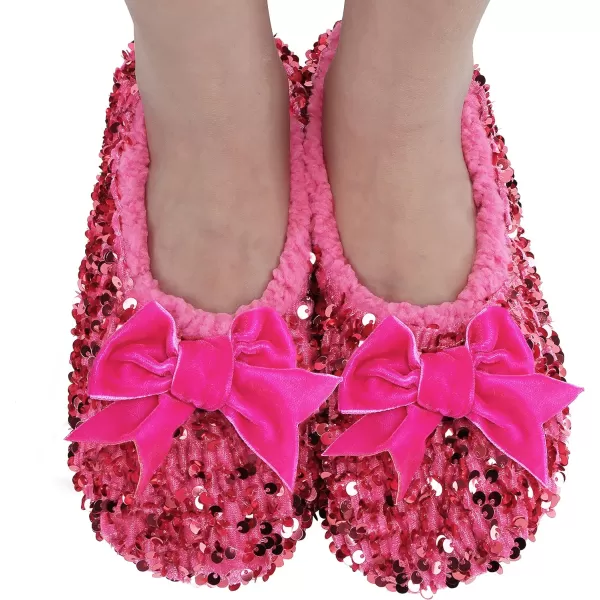 Snoozies Women's Sparkle Slipper Socks - Dazzle Bling Ballerina Style