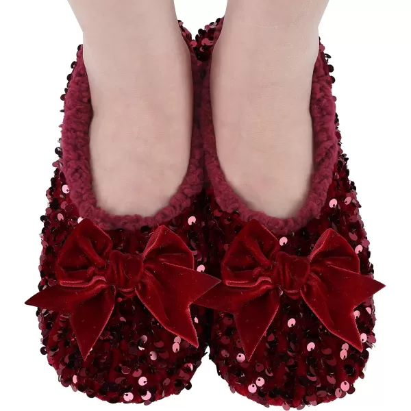 Snoozies Women's Sparkle Slipper Socks - Dazzle Bling Ballerina Style