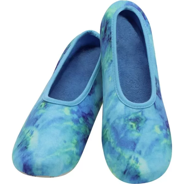 Snoozies 2 Dye for Tie Dye Ballet Slippers - Tie Dye Slippers for Women