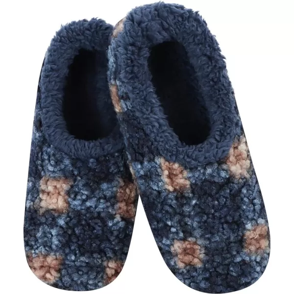 Snoozies Mens Boucle Plaid