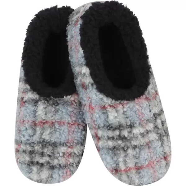 Snoozies Mens Boucle Plaid