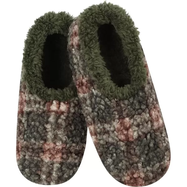 Snoozies Mens Boucle Plaid