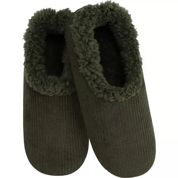 Snoozies Mens Corduroy Slippers Slippers for Men | Mens House Slippers | Fuzzy Slippers with Soft Soles