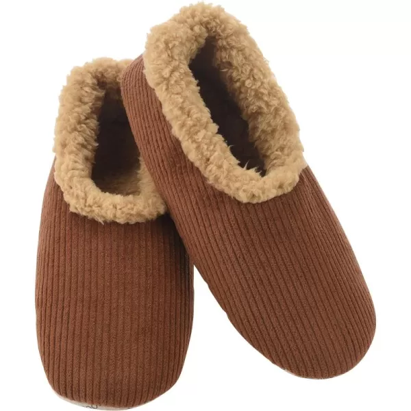 Snoozies Mens Corduroy Slippers Slippers for Men | Mens House Slippers | Fuzzy Slippers with Soft Soles