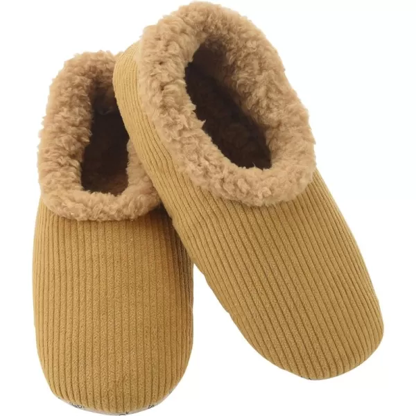 Snoozies Mens Corduroy Slippers Slippers for Men | Mens House Slippers | Fuzzy Slippers with Soft Soles