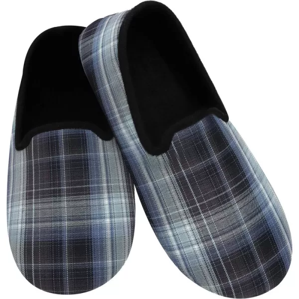 Snoozies Mens Slippers - House Slippers for Men - Light Weight Plaid