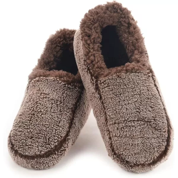 Snoozies Mens Two Tone Fleece Lined Slippers - Comfortable Slippers for Men