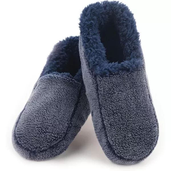 Snoozies Mens Two Tone Fleece Lined Slippers - Comfortable Slippers for Men
