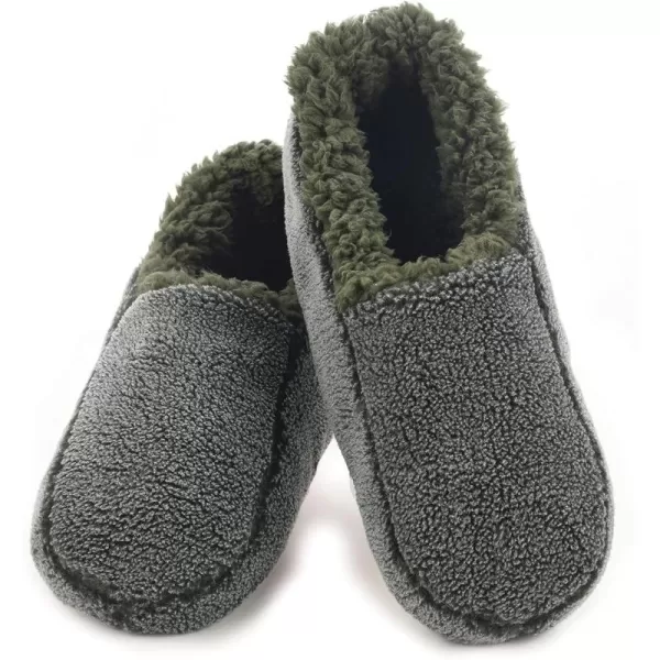 Snoozies Mens Two Tone Fleece Lined Slippers - Comfortable Slippers for Men