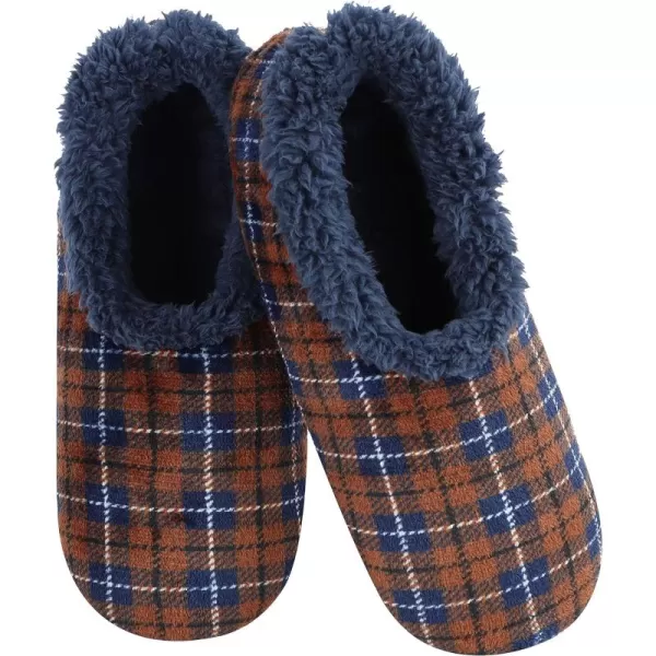 Snoozies Mens Velour Plaids - Mens Slippers