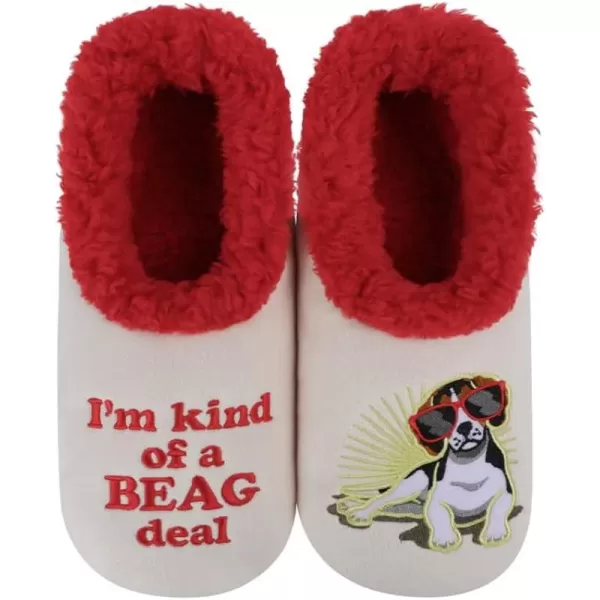 Snoozies Pairable Slipper Socks - Funny House Slippers for Women, Non-Slip Fuzzy Slipper Socks - Beag Deal
