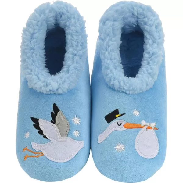 Snoozies Pairable Slipper Socks - Funny House Slippers for Women, Non-Slip Fuzzy Slipper Socks - Gender Reveal