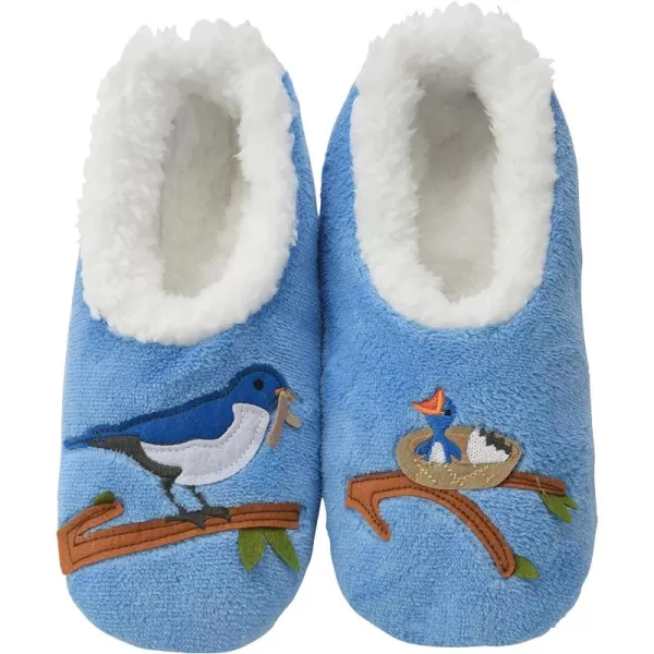 Snoozies Pairable Slipper Socks - Funny House Slippers for Women, Non-Slip Fuzzy Slipper Socks - Mother Bird
