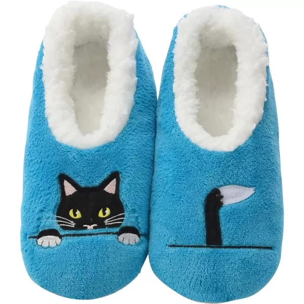 Snoozies Pairable Slipper Socks - Funny House Slippers for Women, Non-Slip Fuzzy Slipper Socks - Peek-A-Boo