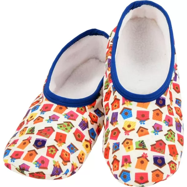 Snoozies Skinnies Slipper Socks – Cozy, Foldable Slippers for Women, Non Slip Socks for Travel &amp; Indoors - Bright Daisy