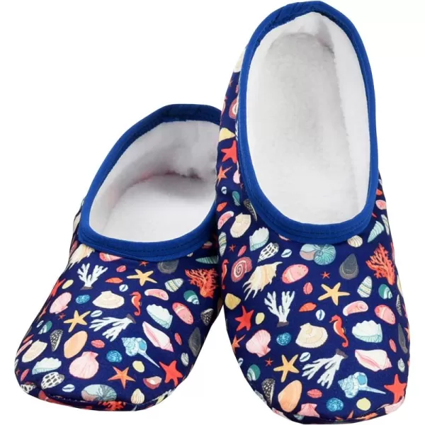 Snoozies Skinnies Slipper Socks – Cozy, Foldable Slippers for Women, Non Slip Socks for Travel &amp; Indoors - Shells