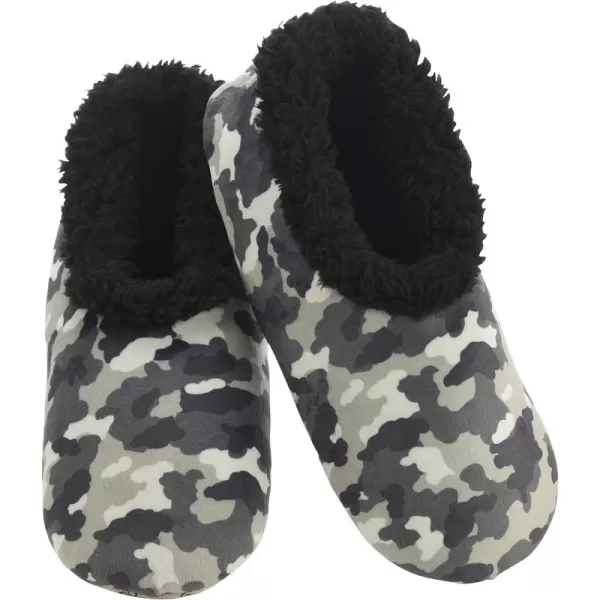 Snoozies Slippers for Men - Mens Slippers - Soft Plush Camo Slippers
