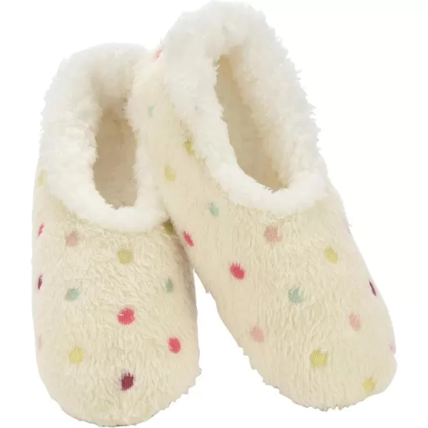 Snoozies Slippers for Women | Lotsa Dots Colorful Cozy Sherpa Slipper Socks | Womens House Slippers | Cozy Slippers for Women | Colorful Womens Fuzzy Slippers