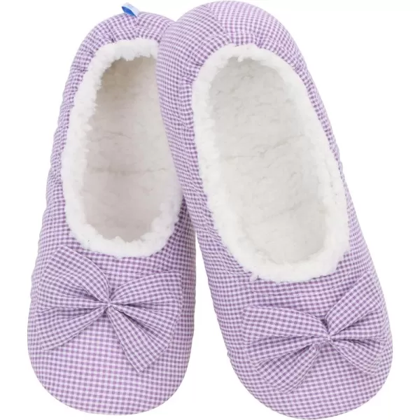 Snoozies Women's Gingham Ballerina Slippers!