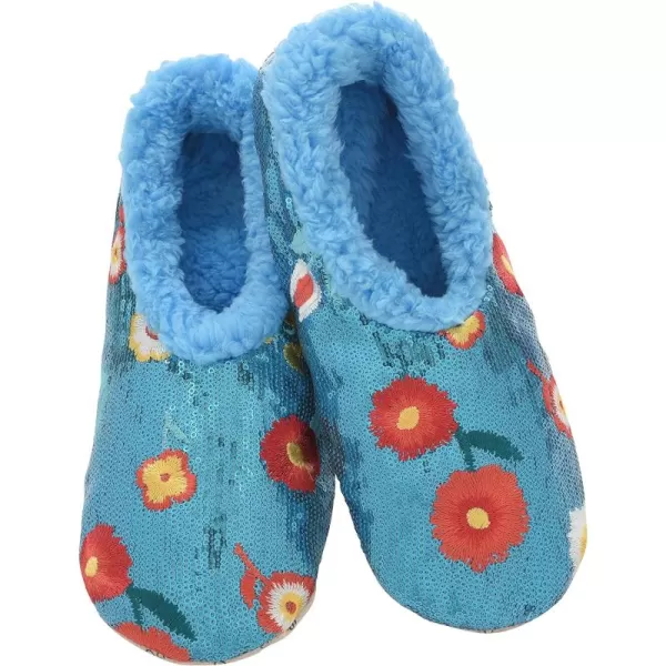 Snoozies Womens Sequin Floral