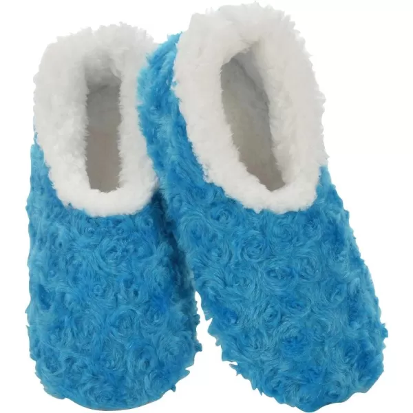 Snoozies Womens Slipper Socks - Cozy Slippers for Women - Fuzzy House Slippers for Indoor Use - Soft Sole Slippers - Roses in Bloom