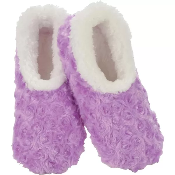 Snoozies Womens Slipper Socks - Cozy Slippers for Women - Fuzzy House Slippers for Indoor Use - Soft Sole Slippers - Roses in Bloom