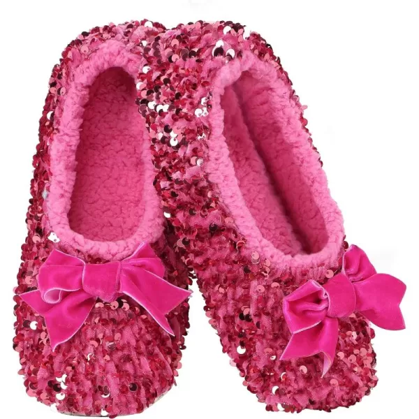 Snoozies Women's Sparkle Slipper Socks - Dazzle Bling Ballerina Style