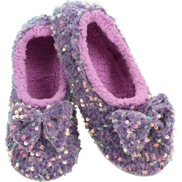 Snoozies Women's Sparkle Slipper Socks - Dazzle Bling Ballerina Style
