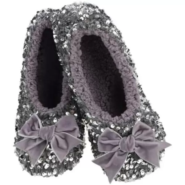 Snoozies Women's Sparkle Slipper Socks - Dazzle Bling Ballerina Style