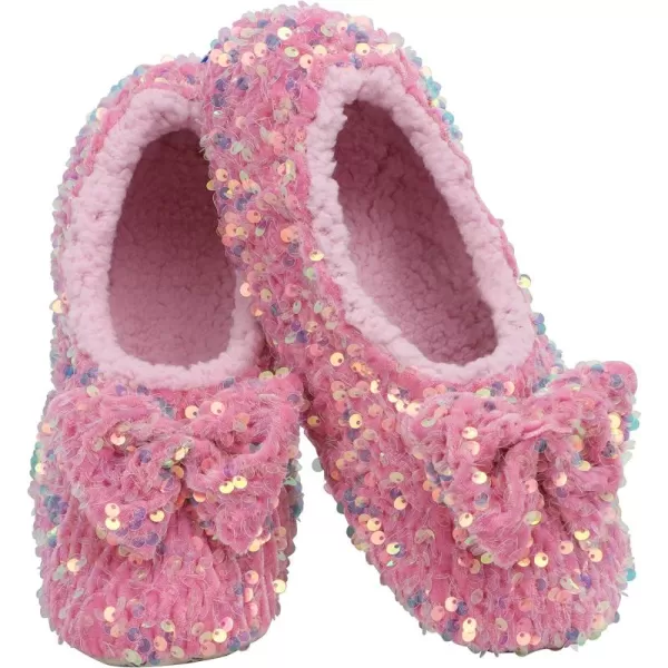 Snoozies Women's Sparkle Slipper Socks - Dazzle Bling Ballerina Style