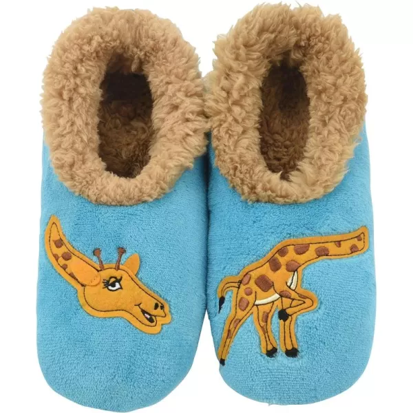 Snoozies Pairable Slipper Socks - Funny House Slippers for Women, Non-Slip Fuzzy Slipper Socks - Giraffe